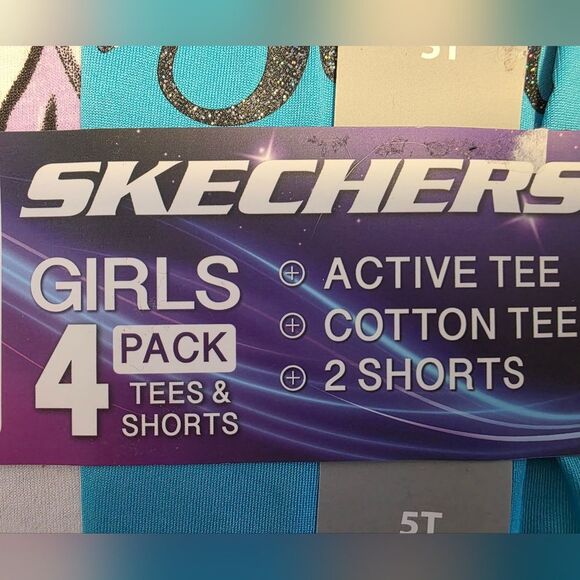 Skechers Kids' Heart Print T-Shirts and Shorts Set - Picture 2 of 3